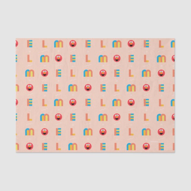 Modern Elmo Pattern Tissue Paper (Front)