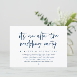 Modern Elopement, After the wedding Party Invitati Invitation