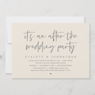 Modern Elopement, After the wedding Party Invitation