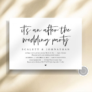 Modern Elopement, After the wedding Party Invitation