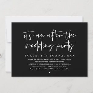 Modern Elopement, After the wedding Party Invitation