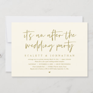 Modern Elopement, After the wedding Party Invitation
