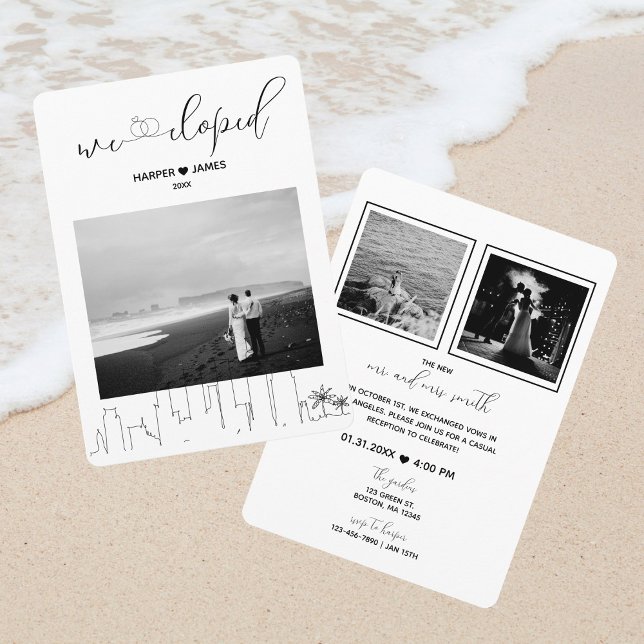 Modern Elopement Reception Invite | Los Angeles (Creator Uploaded)