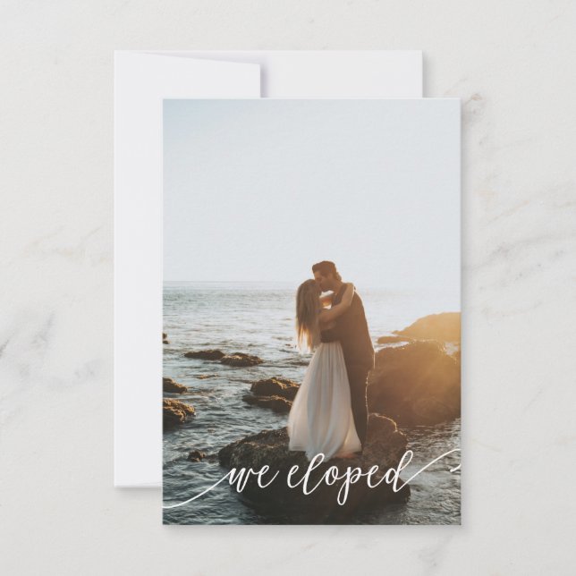 Modern Elopement Reception Wedding Invitation (Front)