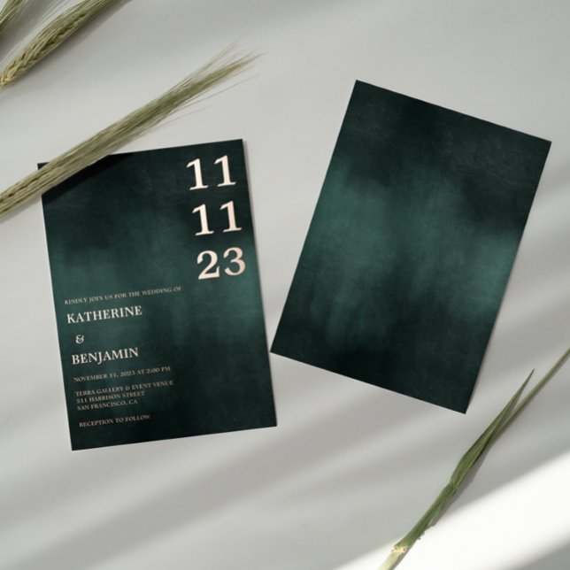 Modern Emerald Green Black Elegant Wedding (Creator Uploaded)