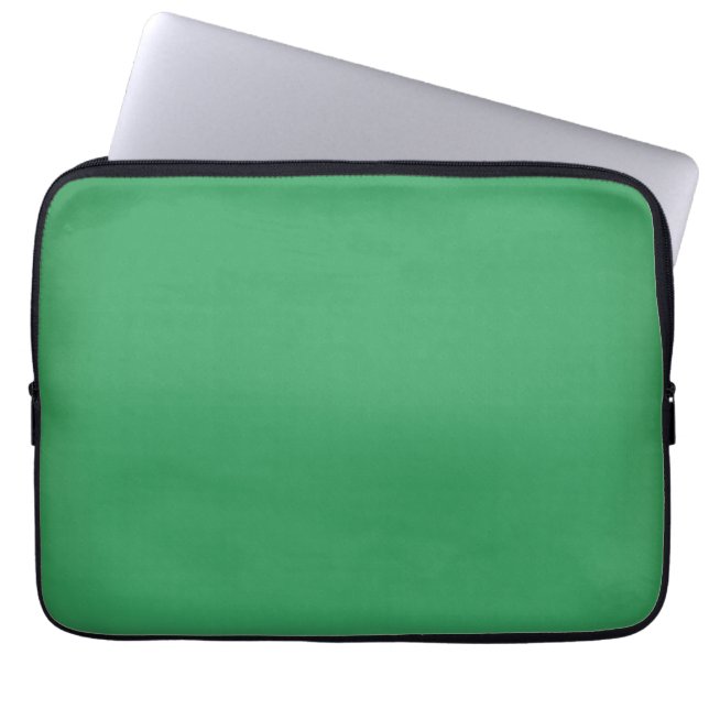 Modern Emerald Green Customisable 13 Inch Laptop Sleeve (Front)