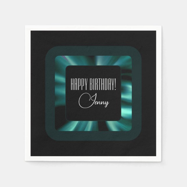 Modern Emerald Green  Napkin (Front)