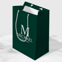 Modern Emerald Green Personalised Groomsman