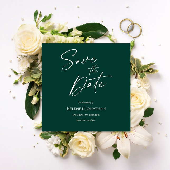 Modern Emerald Green Save The Date (Creator Uploaded)