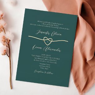 Modern Emerald Green Wedding Invitation