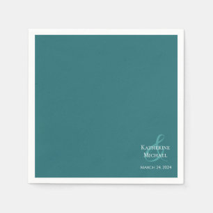 Modern Emerald Green-Wedding- Napkin