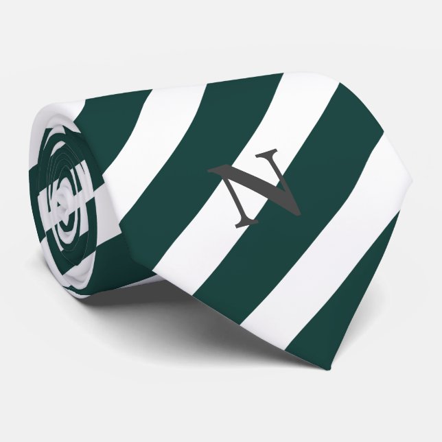 modern emerald green white  tie (Rolled)