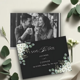 Modern Emerald Greenery  Save The Date