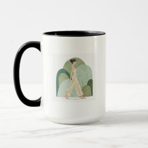 Modern Emerald Walking Silhouette Mug