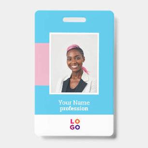 Modern Employee Logo, Photo, Qr Code, Name Badge ID Badge