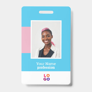 Modern Employee Logo, Photo, Qr Code, Name Badge ID Badge