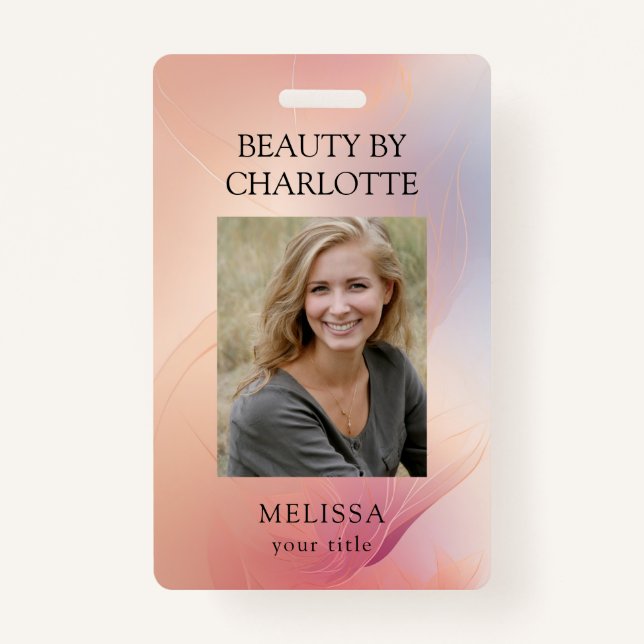 Modern Employee Photo ID Badge (Front)