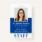 MODERN EMPLOYEE PHOTO ID simple royal blue