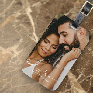 Modern Endless Love Personalised Photo Gift Luggage Tag
