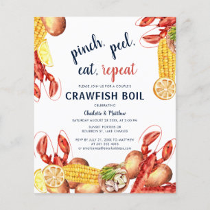 Modern Engagement Crawfish Boil Party Invitation