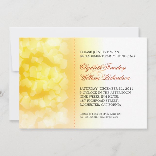 modern engagement party invitations (Front)
