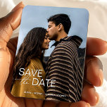 Modern engagement save the date wedding favours magnet<br><div class="desc">Introducing our modern and elegant spring wedding save the date magnet favours - The perfect classic save the date keepsakes! Make your special day even more memorable with our stylish and modern minimalist save the date wedding magnets for a fridge. These elegant photo magnets are not just invitations but cherished...</div>