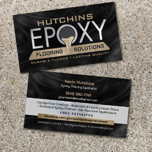Modern Epoxy Flooring and Resin Coating Business Card