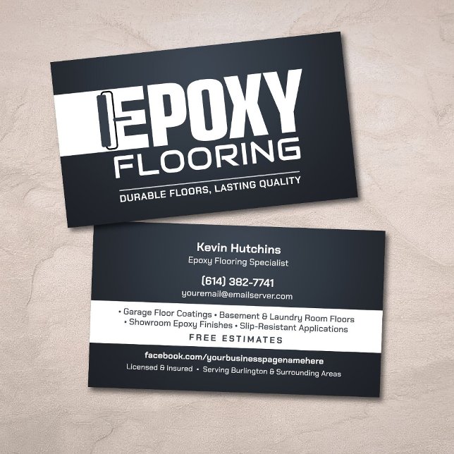 Modern Epoxy Flooring Specialist Business Card (Creator Uploaded)