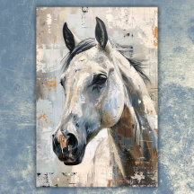 Modern Equestrian – Abstract Grey Horse Design