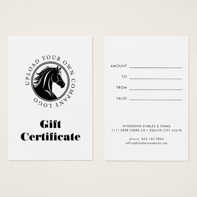 Modern Equestrian Horse Riding Lessons Gift (Front & Back)