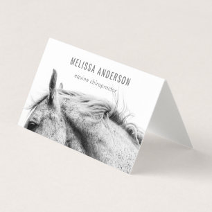 Modern Equine Chiropractor Physiotherapist Business Card