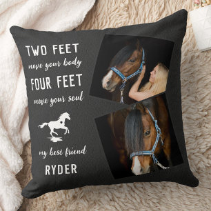 Modern Equine Photo Personalised Horse Lover Cushion