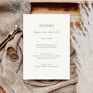 Modern Estate Details Card   Elegant Minimalist