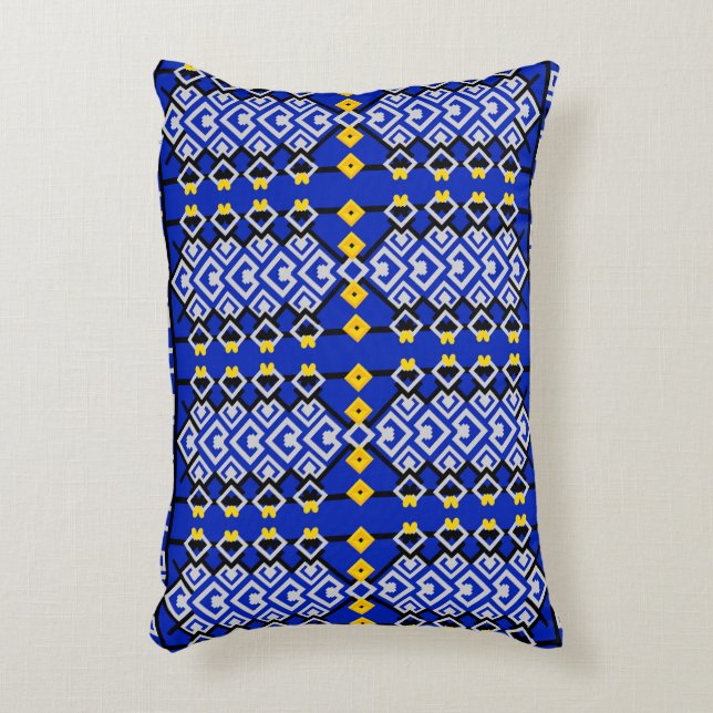 Modern ethnic geometric pattern decorative cushion (Front(Vertical))