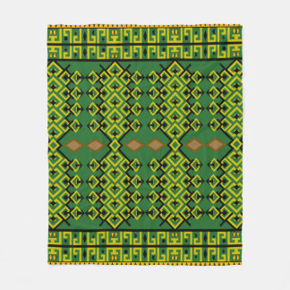 Modern Ethnic Geometric Pattern Fleece Blanket