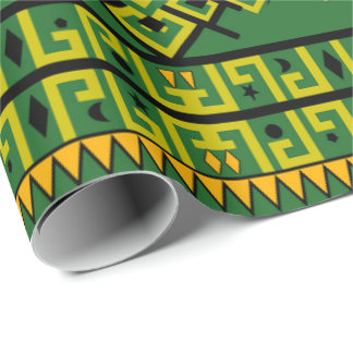 Modern Ethnic Geometric Pattern Wrapping Paper