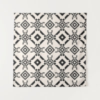 Modern ethnic ornament. Black and white vintage ge