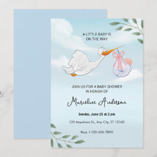 Modern Eucalyptus Baby Shower Invitation
