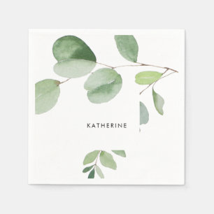 Modern Eucalyptus Bridal Shower II Napkin