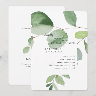 Modern Eucalyptus Bridal Shower Invitation