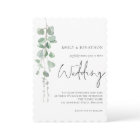 Modern Eucalyptus Elegant Script Wedding