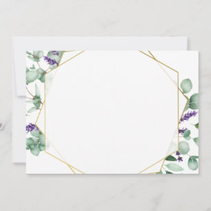 Modern Eucalyptus Foliage Geometric Frame Card