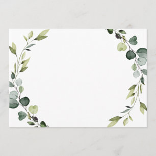 Modern Eucalyptus Foliage Geometric Frame Note Car Card