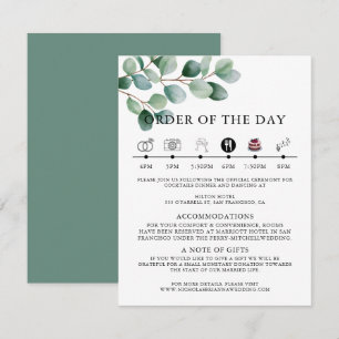 Modern Eucalyptus Greenery Wedding Enclosure Card