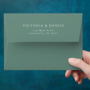 Modern Eucalyptus Greenery Wedding Envelope