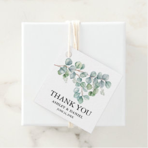 Modern Eucalyptus Greenery Wedding Thank You Favour Tags
