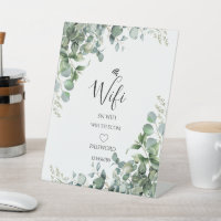 modern eucalyptus greenery wedding wifi