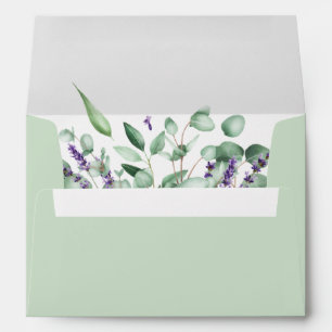 Modern Eucalyptus Lavender Foliage for 5x7 card Envelope