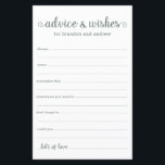 Modern Eucalyptus LGBTQ Wedding Advice and Wishes<br><div class="desc">These simple, eucalyptus green and white, modern, minimal, handwritten script LGBTQ Advice & Wishes sheets are perfect to have at your bridal shower, rehearsal dinner or wedding for guests to fill out for the happy couple. People will love having the prompts - they make it so easy to leave loving...</div>