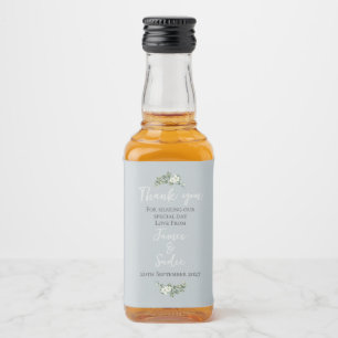 Modern Eucalyptus Mini Liquor Bottle Label